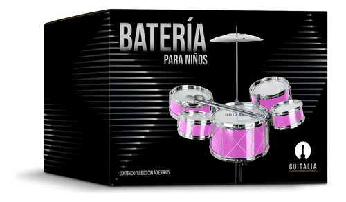 - Bateria For Niños Banco Platillo Bombo Baquetas Redlemon