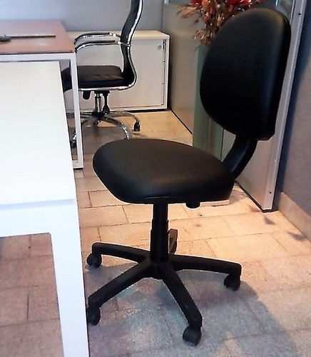 Silla De Escritorio Ergonómica Negra Sin Apoyabrazos