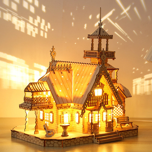 Retro Villa Puzzle Creative Toys Diy 3d Puzzle