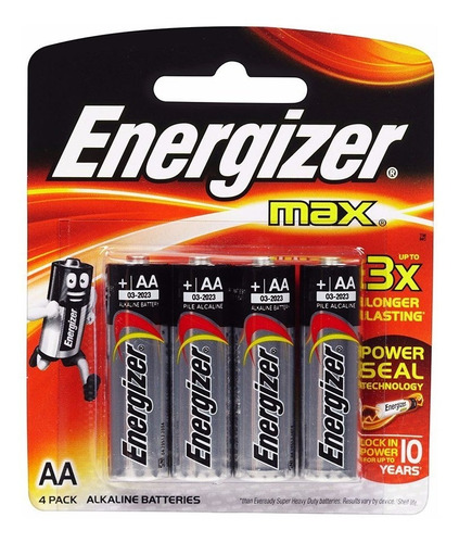 Pilas Aa Alcalinas Energizer Max Blister X  4 