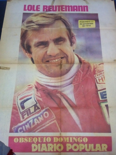 Carlos Reutemann Poster F-1 De Colección 1978 ¡oferta!