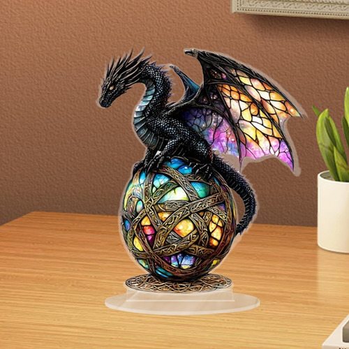 2d Dragon Acrílico De La Placa Decorativa Decoración De
