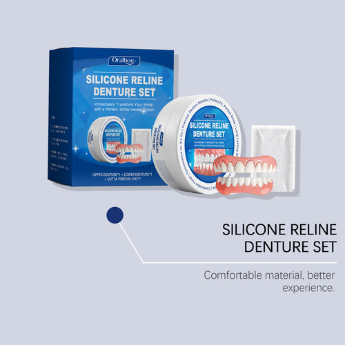 Nuevo2x Juego De Prótesis Dentales De Silicona Suave Oralhoe