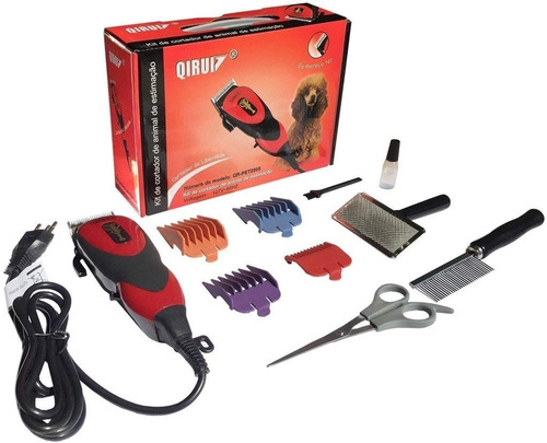 Tosadeira Maquina Tosa Pet Clipper Cão Gato Kit 220v Ou 110v