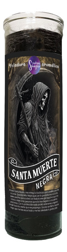 Veladora Santa Muerte  Negra - Protección, Contra Daños