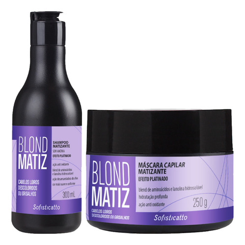 Kit Shampoo E Máscara Desamarelado Anti Oxidante Blond Matiz