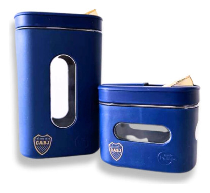 Mate Pampa Pampera Boca Juniors - Kit Yerbera + Azucarera Azul