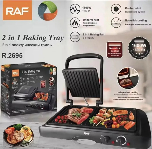 Plancha Panini Grill Maker Multifuncional 2 En 1 Raf R.2695