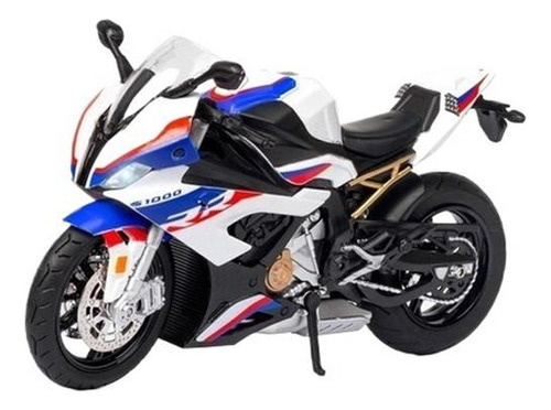 Miniatura Modelo De Metal Bmw-1000rr Con Barra De Luz Y Soni