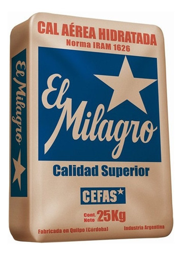 Cal El Milagro X 25 Kg