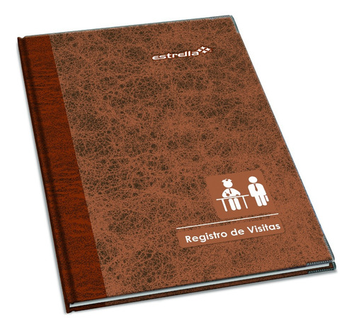 Libro Florete Estrella Registro De Visitas 96 Hojas Color Caqui