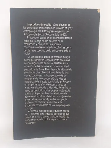 La Produccion Oculta Mujer Y Antropologia (Usado)