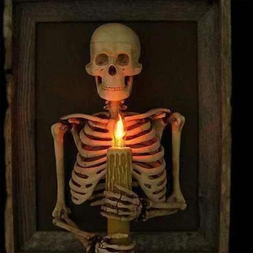 Vela Led Con Calavera De Halloween Candelabros De Halloween