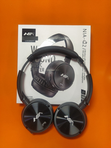 Imagen 7 de 8 de Audifonos Bluetooh -nia-q2- Radio Fm- Micro Sd -dura 5 Horas
