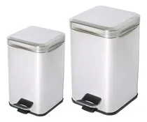 Comprar Combo Cestos Residuos Basura 6 Lts Y 20 Lts Acero Inoxidable