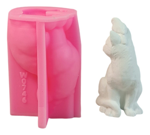 Moldes De Silicona Con Forma De Figura De Gato Para Vela De