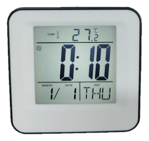 Reloj Cubo Despertador Luz Snooze Temperatura 