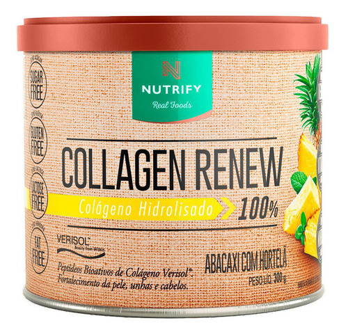 Colágeno Hidrolisado Collagen Renew Nutrify Abacaxi 300g