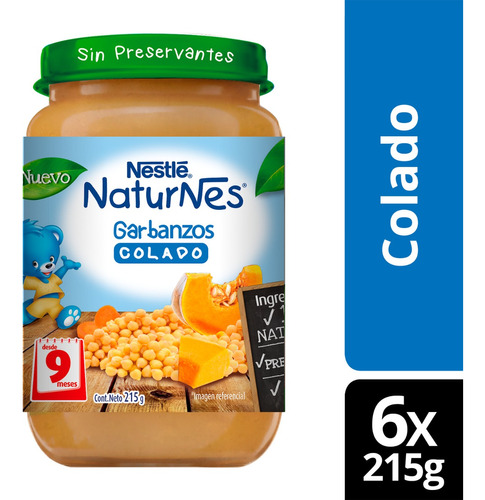 Colado Nestlé® Naturnes® Garbanzos 215g Pack X6