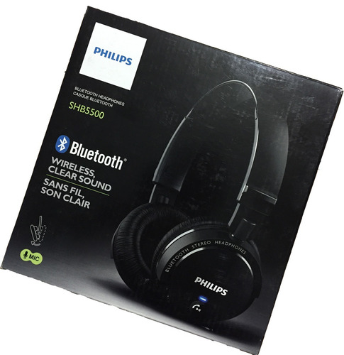 Audífonos Inalámbricos Philips Bluetooth Shb5500 Envio Inclu Negro