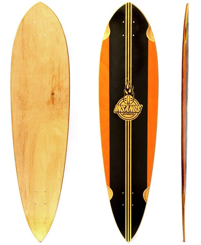 Shape Skate Longboard 40 Polegadas Insanos Surf Pintail