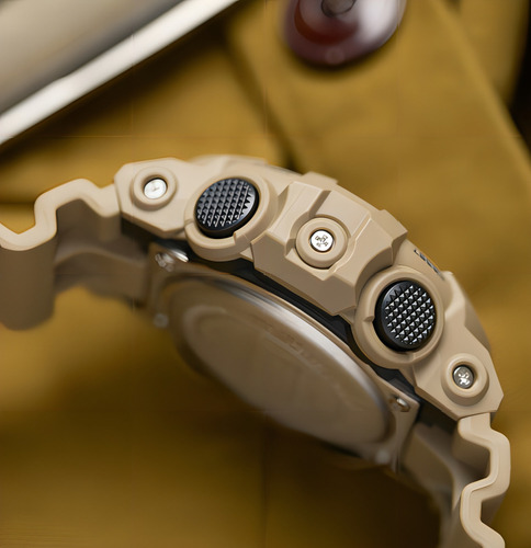 Relógio Casio G-shock Ga-700ca-5adr Utility Camo Militar Cor Da Correia Bege Cor Do Bisel Bege Cor Do Fundo Preto