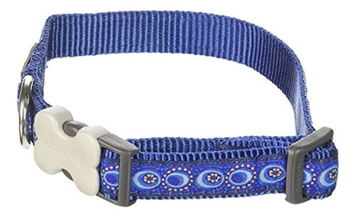 Dingo Rojo Cosmos Azul Oscuro Collar De Perro Mediano / Gran