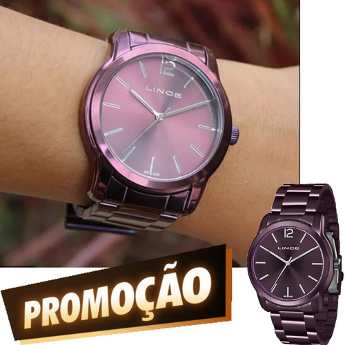 Relógio Feminino Lince Roxo Original Lrv4449l U2ux