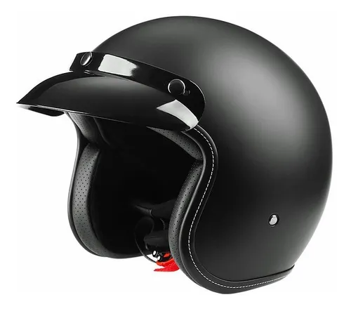 Casco para Motociclista Sleek Mediano Visera Abatible Negro