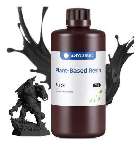 Resina Anycubic Impresora 3d Uv Plant-based Rapid 1kg Negro