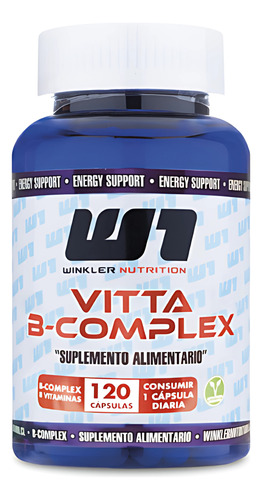 Vitta B Complex Winkler Nutrition Vitaminas - Frasco 120 Cap Sin Sabor