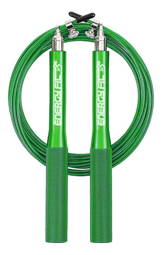 Soga Saltar Speed Rope Mangos Aluminio Cabezal 360° Crossfit Color Verde