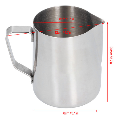 Vaso Espumante De Acero Inoxidable 304 Con Escala Interior P