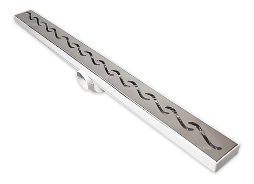 Ralo Linear 5x70 Inox Polido E Coletor Sifonado P/ Banheiro