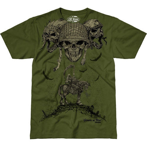 Remera 7.62 Ghosts Of War Verde Militar, Xl