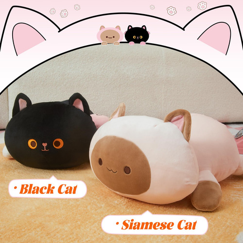 Peluche Miniso Black Cat De 19,6 Cm Para Niños