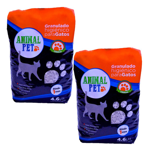 Piedras Sanitarias Animal Pet 2 X 1,8 Kg - Mr Dog