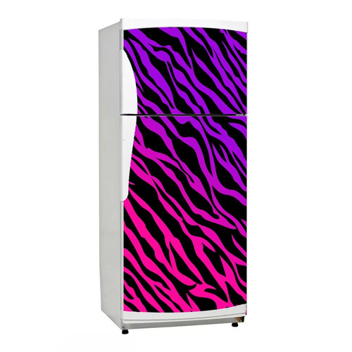 Vinilo Decorativo Heladera Animal Print Cebra Viole