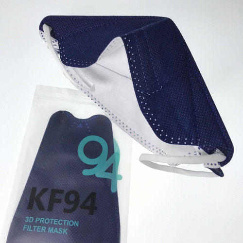 Imagen 7 de 9 de Cubrebocas Kf94 Mascarillas 3d Adulto 10pzs Filtración 94%