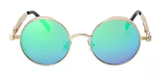 Lentes De Sol Redondo Retro Vintage Uv400 Marco Metal