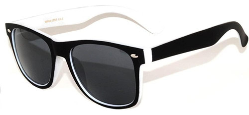 Estilo Retro Negro - Blanco - Gafas De Sol De Dos Tonos Con 