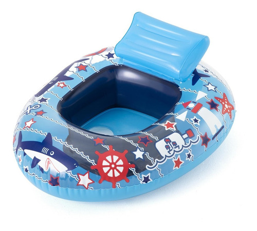 Bote Salvavidas Con Sillita Inflable Infantil Con Respaldo