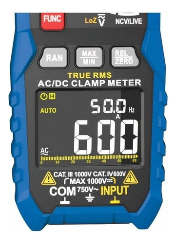 Alicates amperímetros Cat Iv de 600 V - Met-3810c Minipa