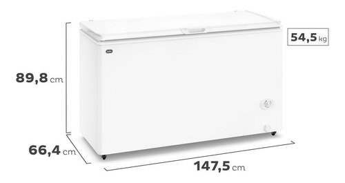 Imagen 4 de 4 de Freezer Horizontal Gafa Blanco Inverter 402lts Fghi400b-xl