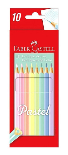 Lápiz De Madera 10 Colores Pastel Faber Castell