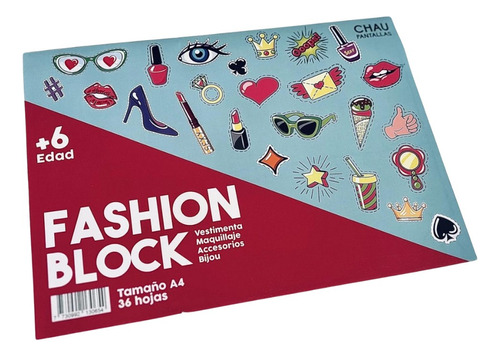 Libro Fashion Block Maquillaje Moda - Chau Pantallas