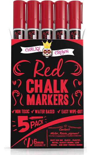 Marcadores Chalky Crown Set 5 U Red