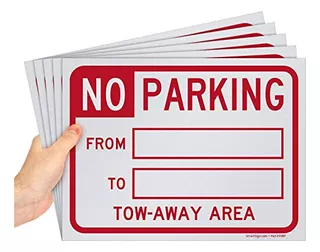 No Parking From To Tow-away Area Write-on Sign | ...