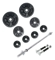 Comprar Kit Pesas 60 Libras Discos+barras Mancuernas+barra De 1.20