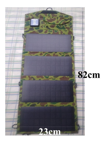 Panel Solar-cargador Plegable Y Portatil De 14w Doble Usb